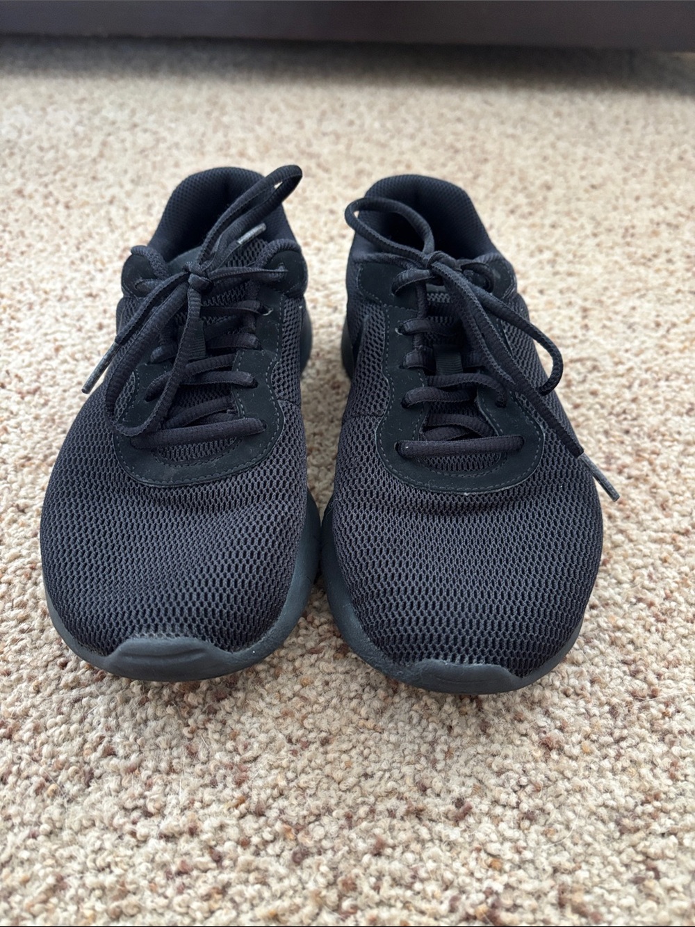 Nike Kids Black Mesh Lace-Up Sneakers
